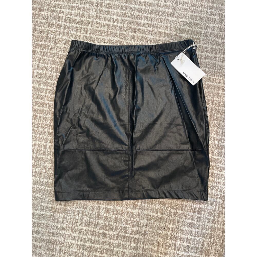 Nwt Fifteen Twenty Faux Leather Skirt Sz Sm